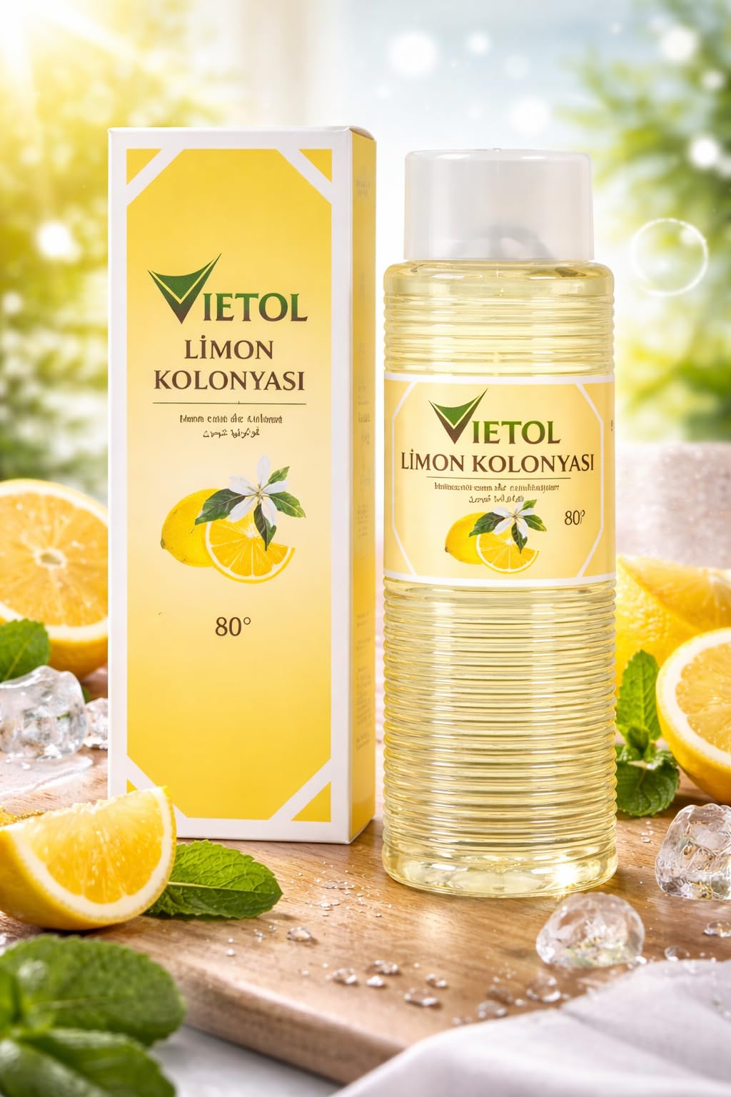 Vietol Kölnisch Wasser Lemon Cologne 80° 400 ml Limon Zitrone Kolonya Aftershave