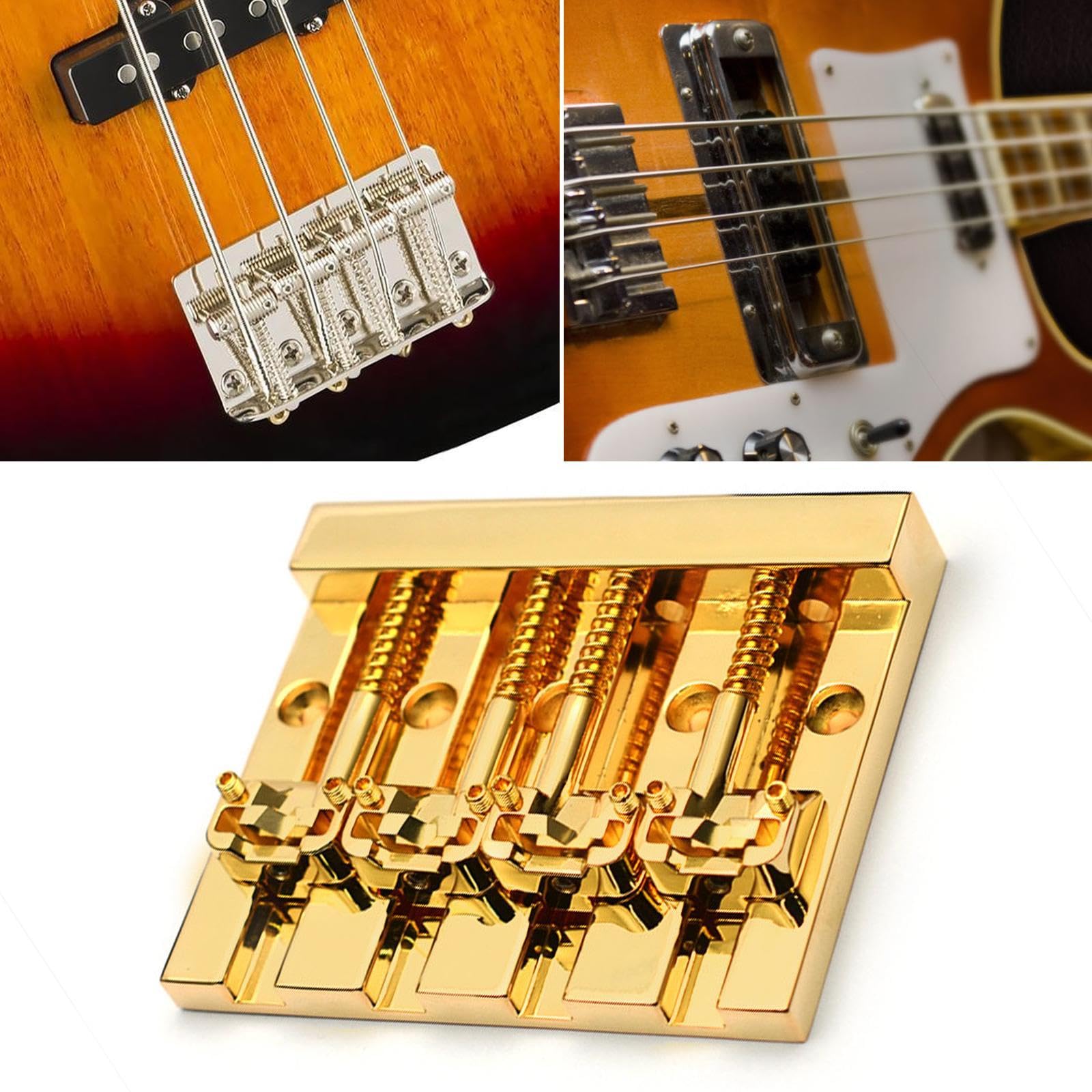 Ponte per Basso a 4 Corde, Sellette per Corde di Basso, Strumento Musicale per Musicisti Professionisti, Progetti Fai Da Te, Accessori, Oro