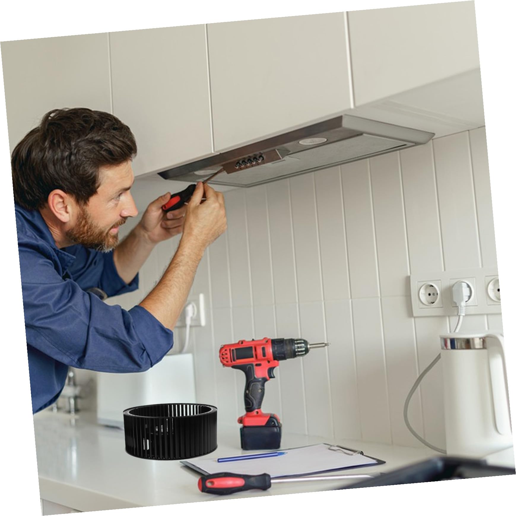 Toddmomy 2piezas Tornillos De Rueda De Ventilador Para Campana Extractora Repuesto De Filtro De Rueda De Soplador Para Limpieza De Campana