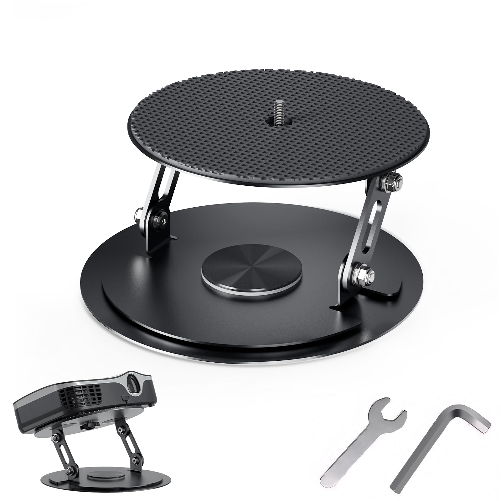 Support Vidéoprojecteur KDD - Universel, Ajustable 360°, Pour Bureau, Mur Ou Plafond - Compatible LED/LCD