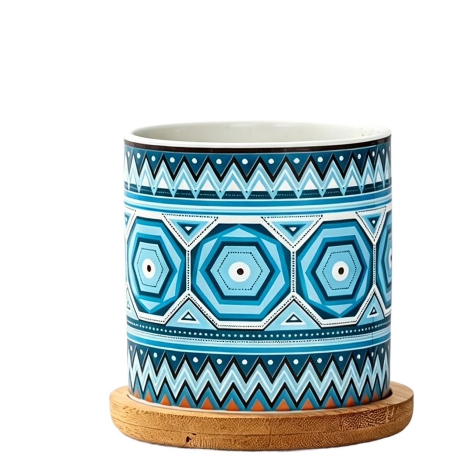Uway modern Creative Round Ceramic Succulent Pot Minimalist Home Desktop Decoration for garden(BTray)