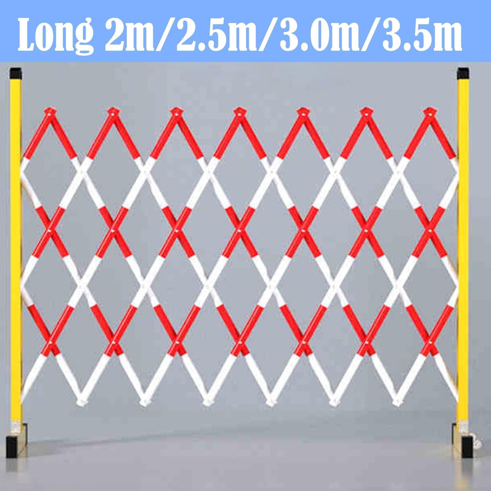 Barricada Móvil Expandible Barrera De Seguridad Portátil Para Empresas, Barricada De Mantenimiento Temporal Para Control De Multitudes, Barreras De Seguridad Expandibles(Black+yellow,L 2.5m)