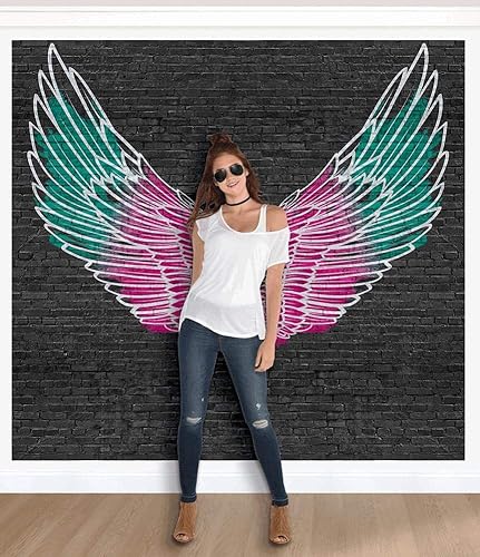 Juego de murales de alas de ángel de lujo, combinado, 9 x 8.4 pies, 9 unidades.