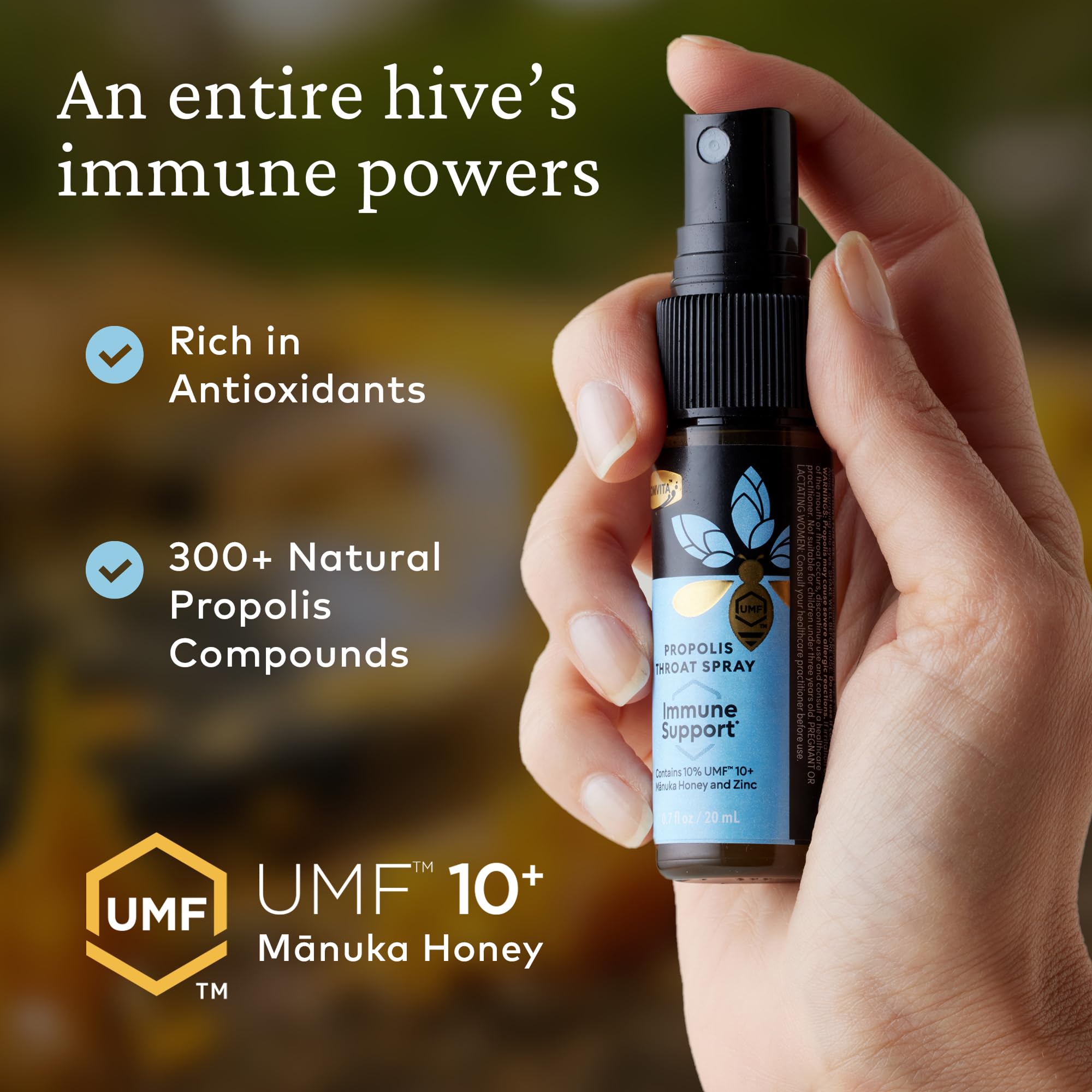 Comvita Bee Propolis Throat Spray UMF 10+ Manuka Honey - 0.7 Fl Oz (2 Pack) — Amazon image 4
