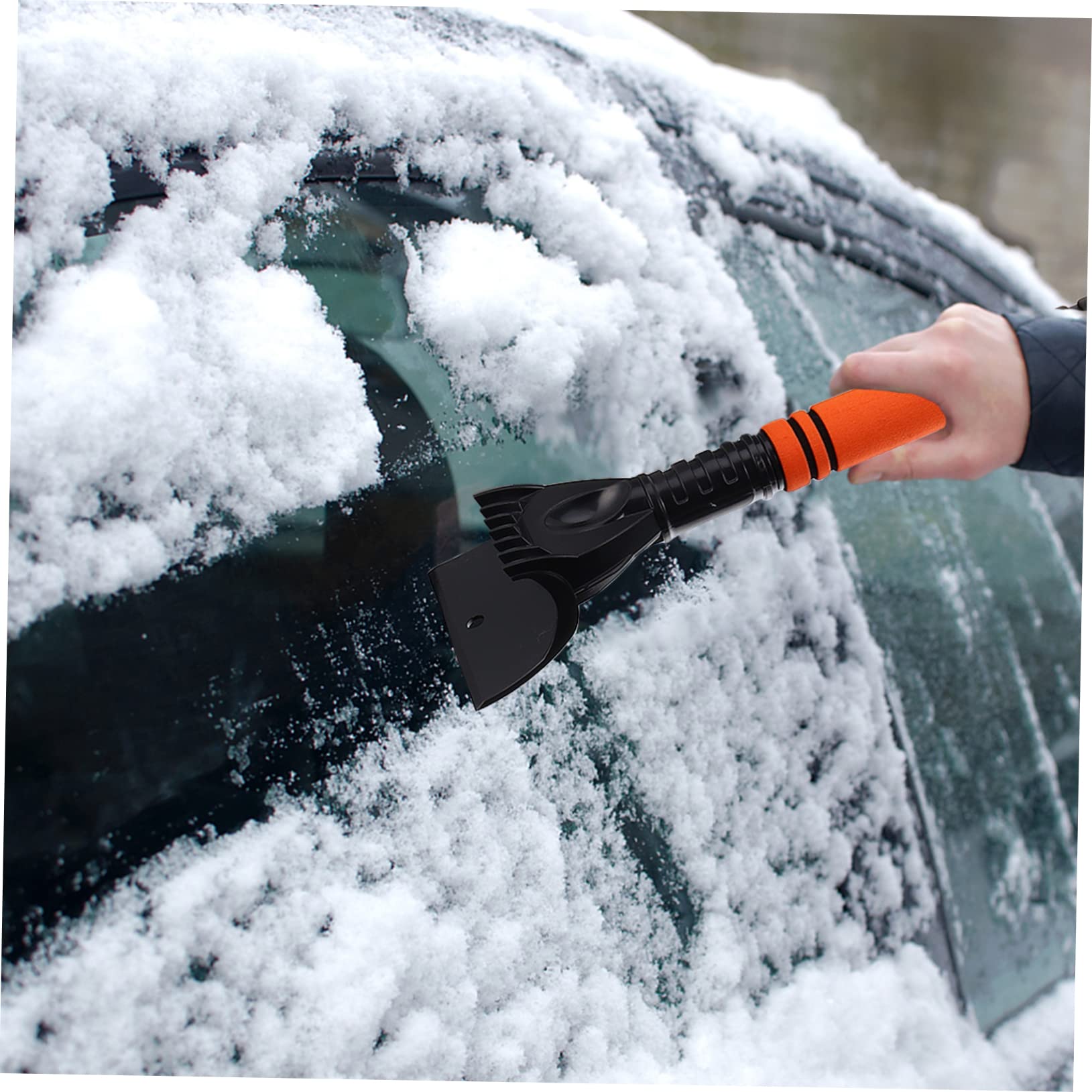 Kisangel 2 Pezzi per Neve Auto con Spazzola e Rimozione Ghiaccio e Strumento per Inverno Facile da Riporre e Resistente