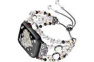 TOMAZON Bling Crystal Beaded Bracelet with Night Luminous Pearl