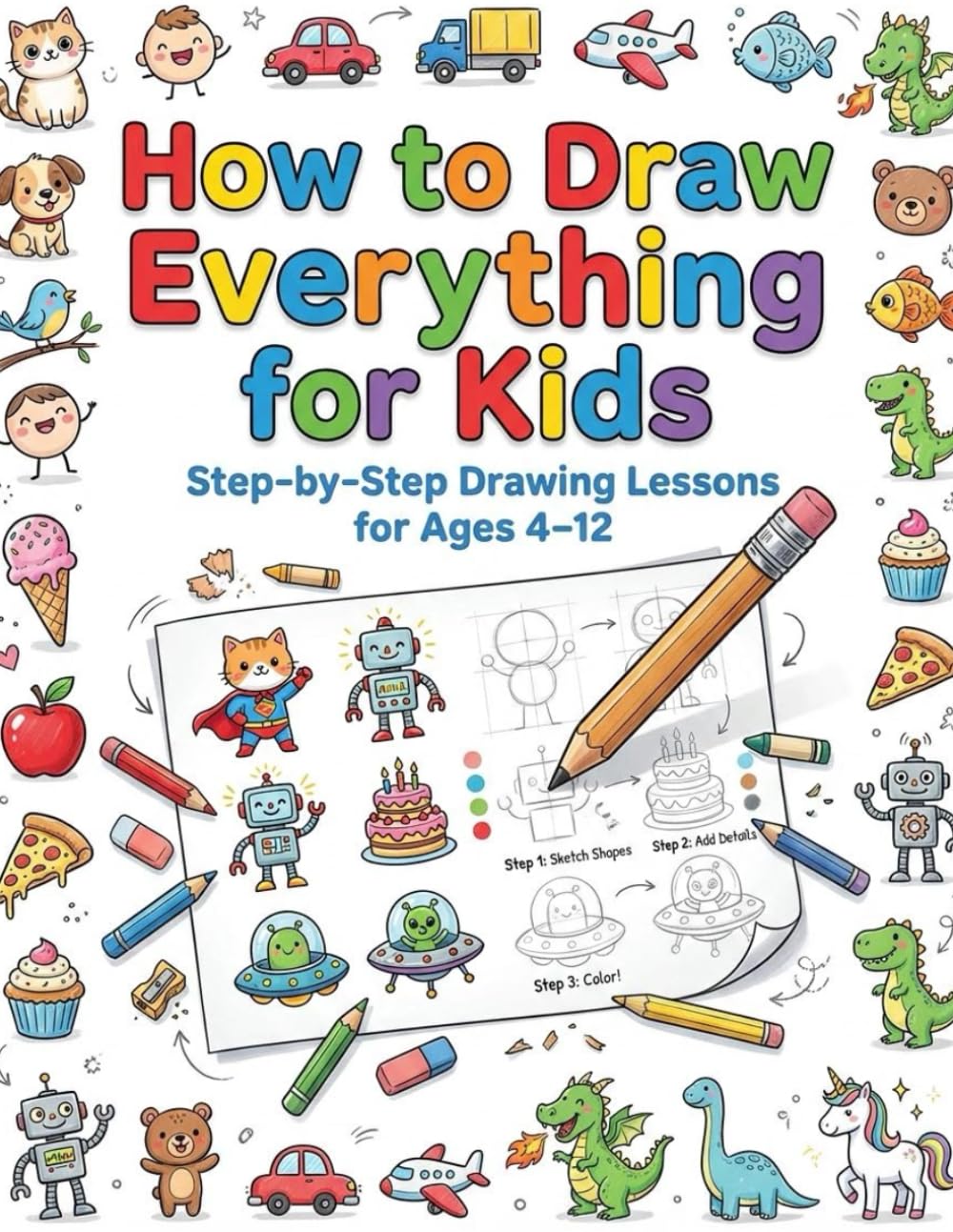 How to Draw Everything for Kids: Step-by-Step Drawing Lessons for Ages 4–12