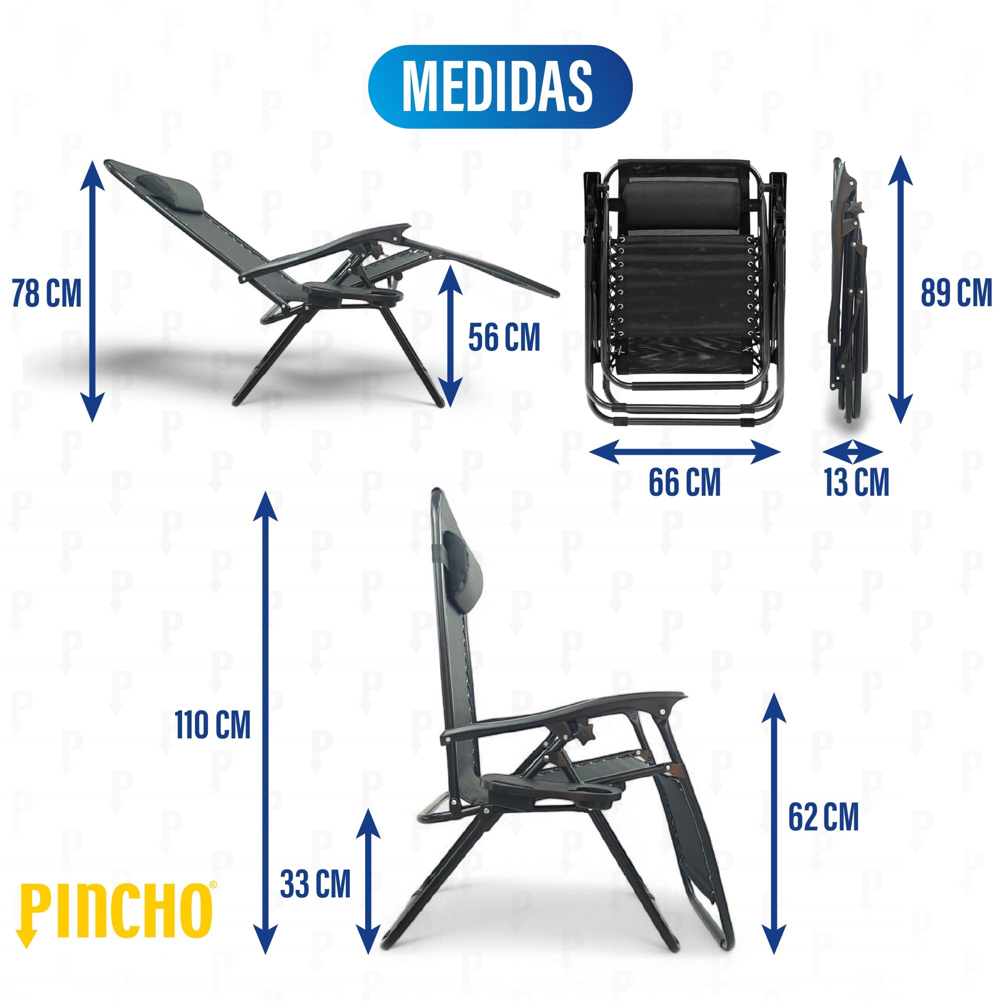 Pincho Tumbona Jardin Exterior Plegable de Gravedad Cero - Pack 2 Sillas Reclinables o Hamacas para Playa, Terraza y Camping con Portavasos, Ligeras y Cómodas (Beige)