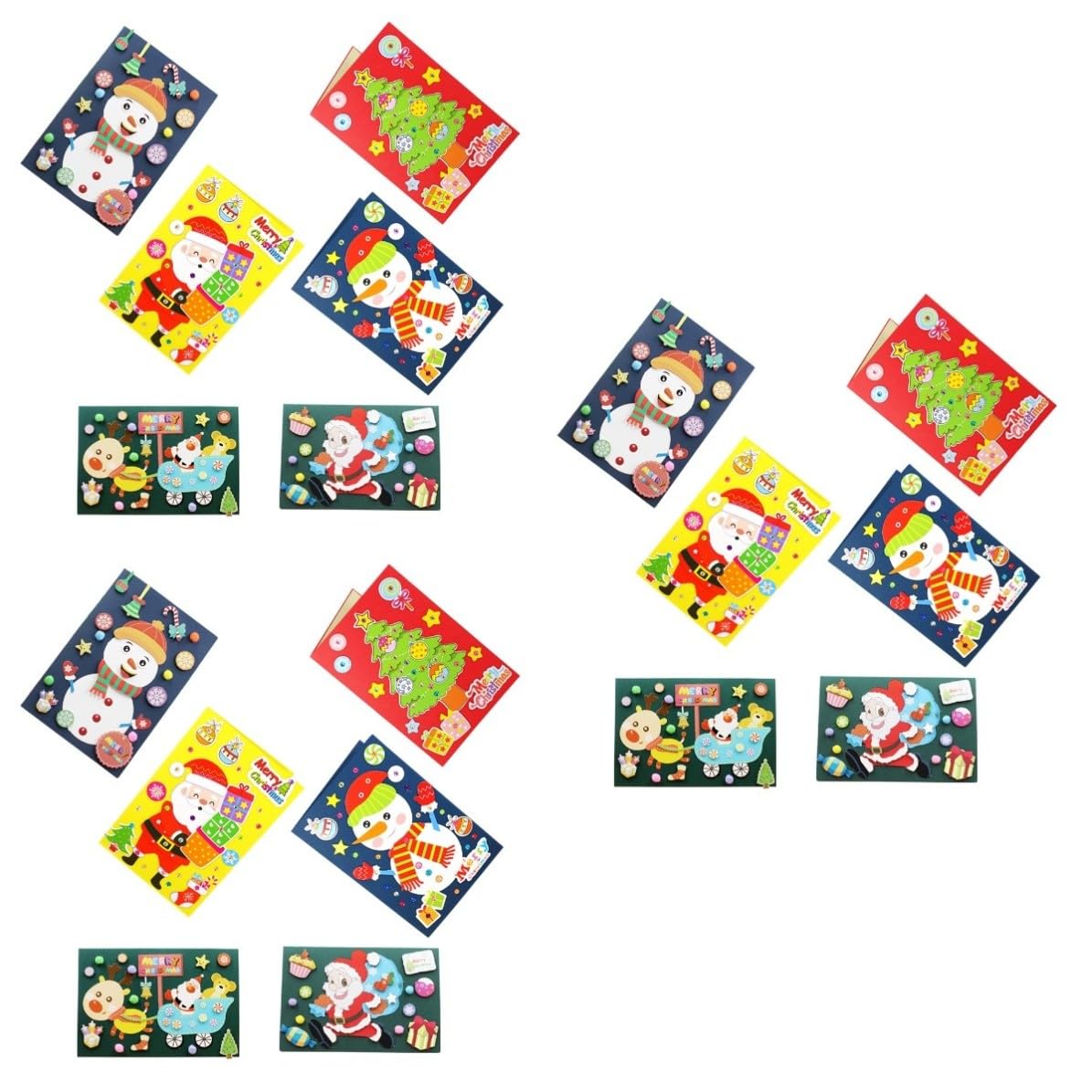 Didiseaon 18 Paquetes Tarjetas de Bricolaje Navideñas, Kit de Papel