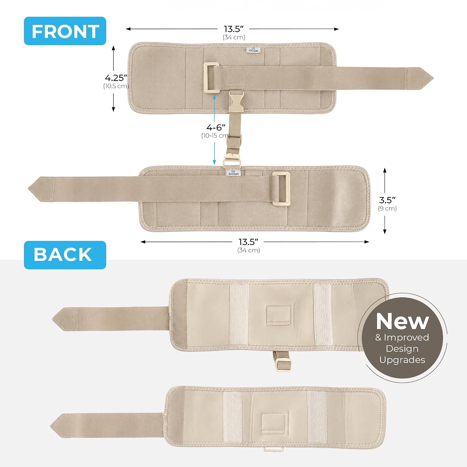 Dosh AFO Foot Drop Brace - Drop Foot Brace for Walking - AFO - Unisex (Beige)