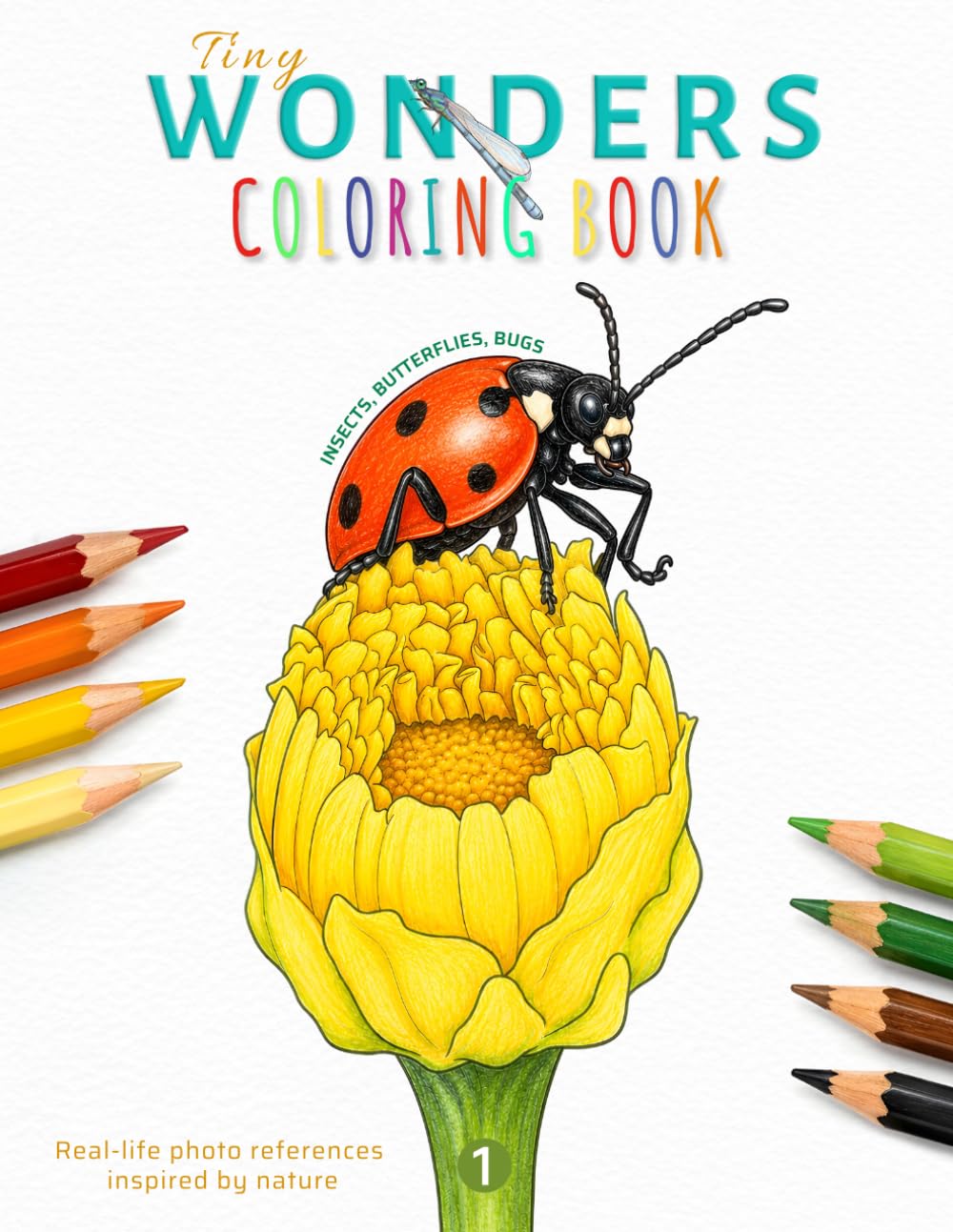 TINY WONDERS - Insects, Bugs, Butterflies Coloring Book