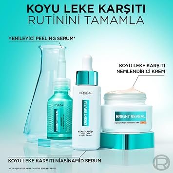 L'Oreal Paris Bright Reveal Renewing Peeling Serum Against Dark Stains, 25 ml with 25% AHA, BHA, PHA Content