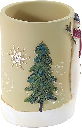 Miniatura 8 de Avanti Linens - Cesta de basura, papelera decorativa, decoración de baño inspirada en las fiestas (colección de muñecos de nieve)