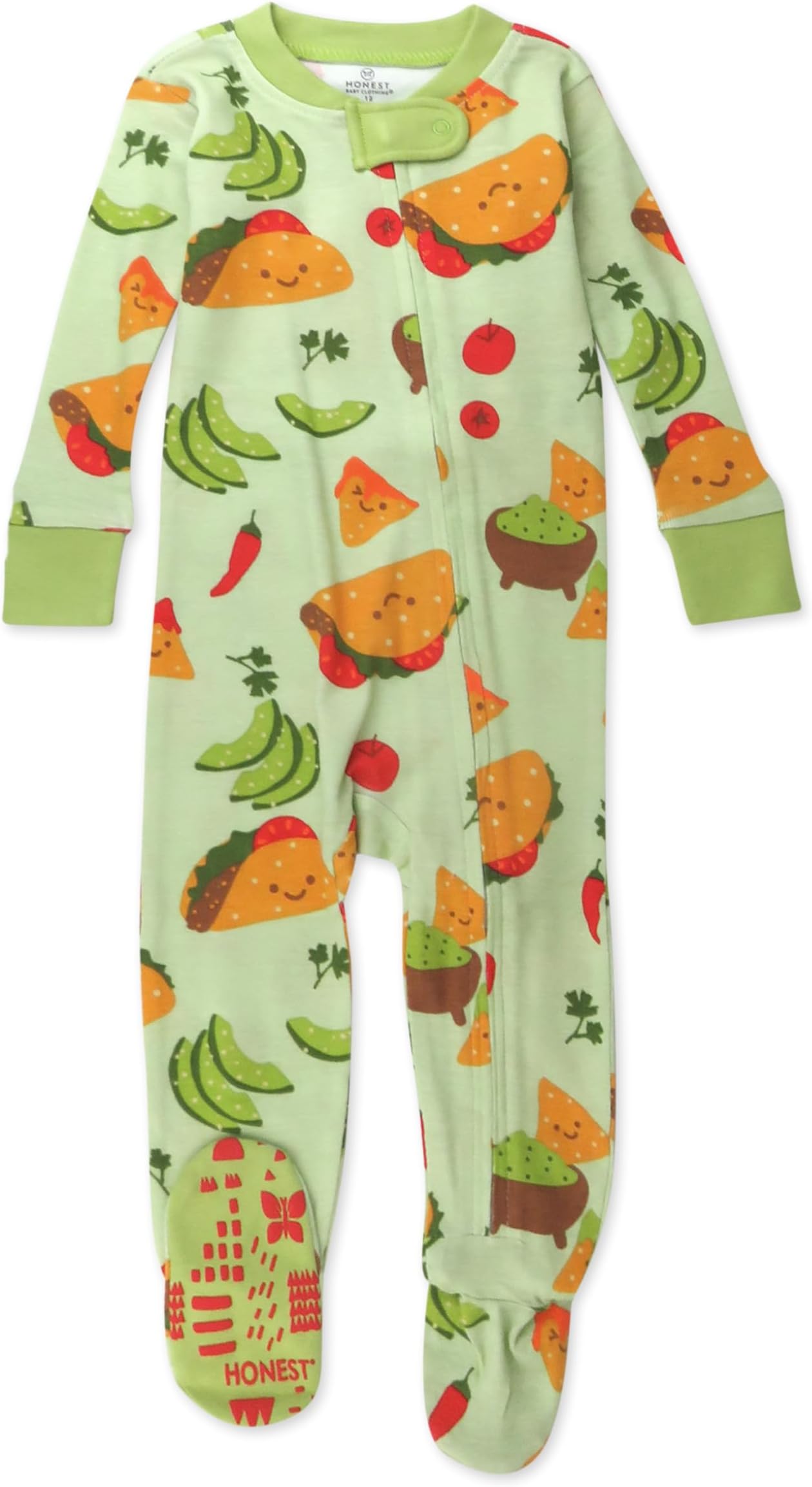 Non-slip Footed Pajamas One-piece Sleeper Zip-front Pjs 100% Organic Cotton for Baby Boys