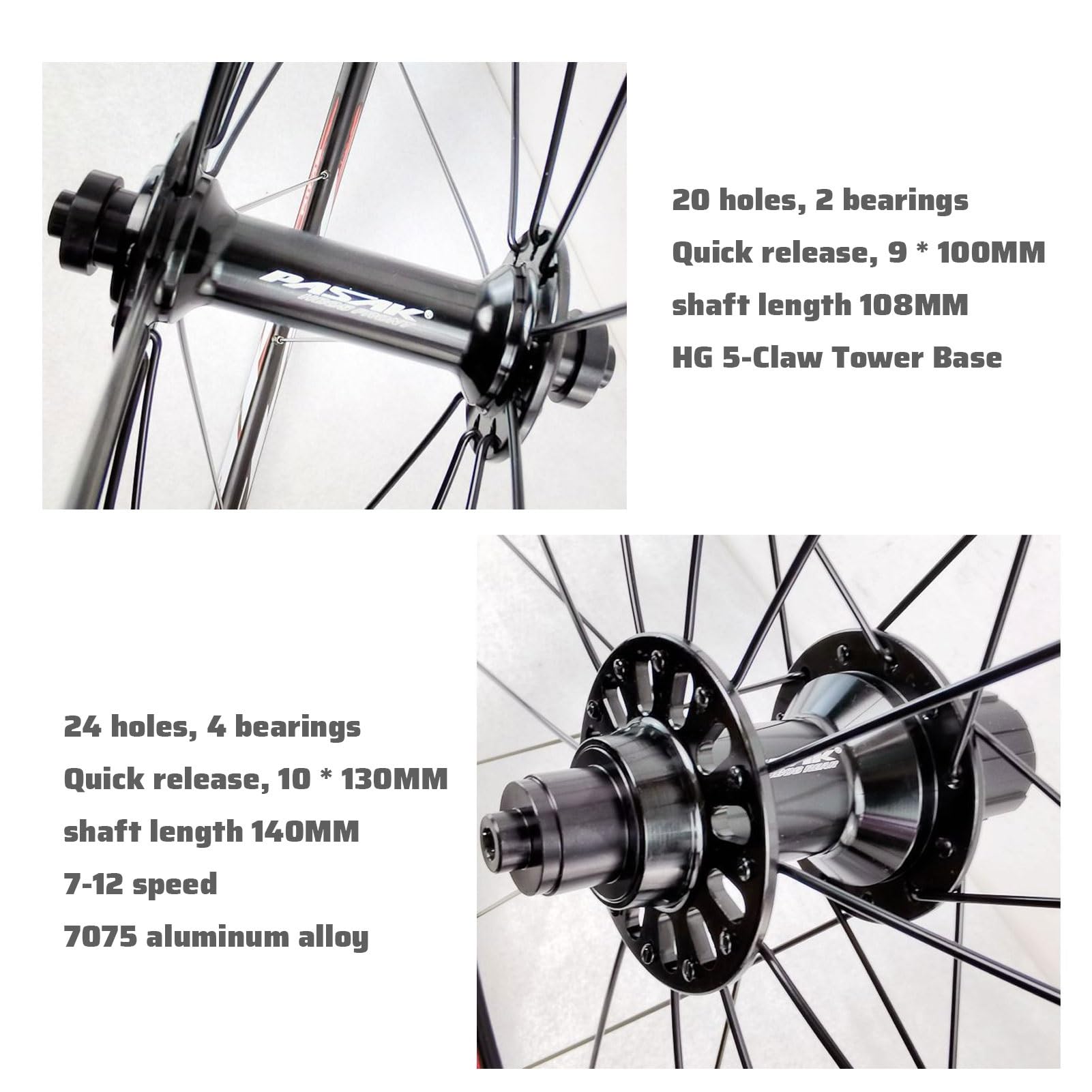 Amazon | ロードバイク用ホイールセット 700C、クイックリリース