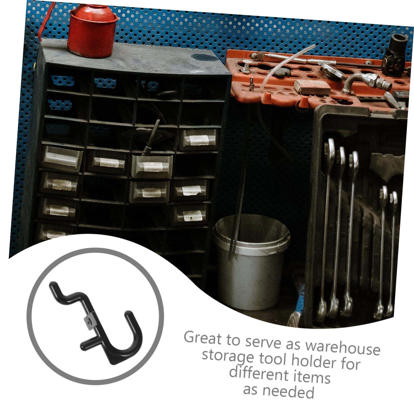 SOLUSTRE Maximize Space 20pcs Pegboard Tool Utility Hooks Sturdy Plastic Hooks for Wall Home Office Storage