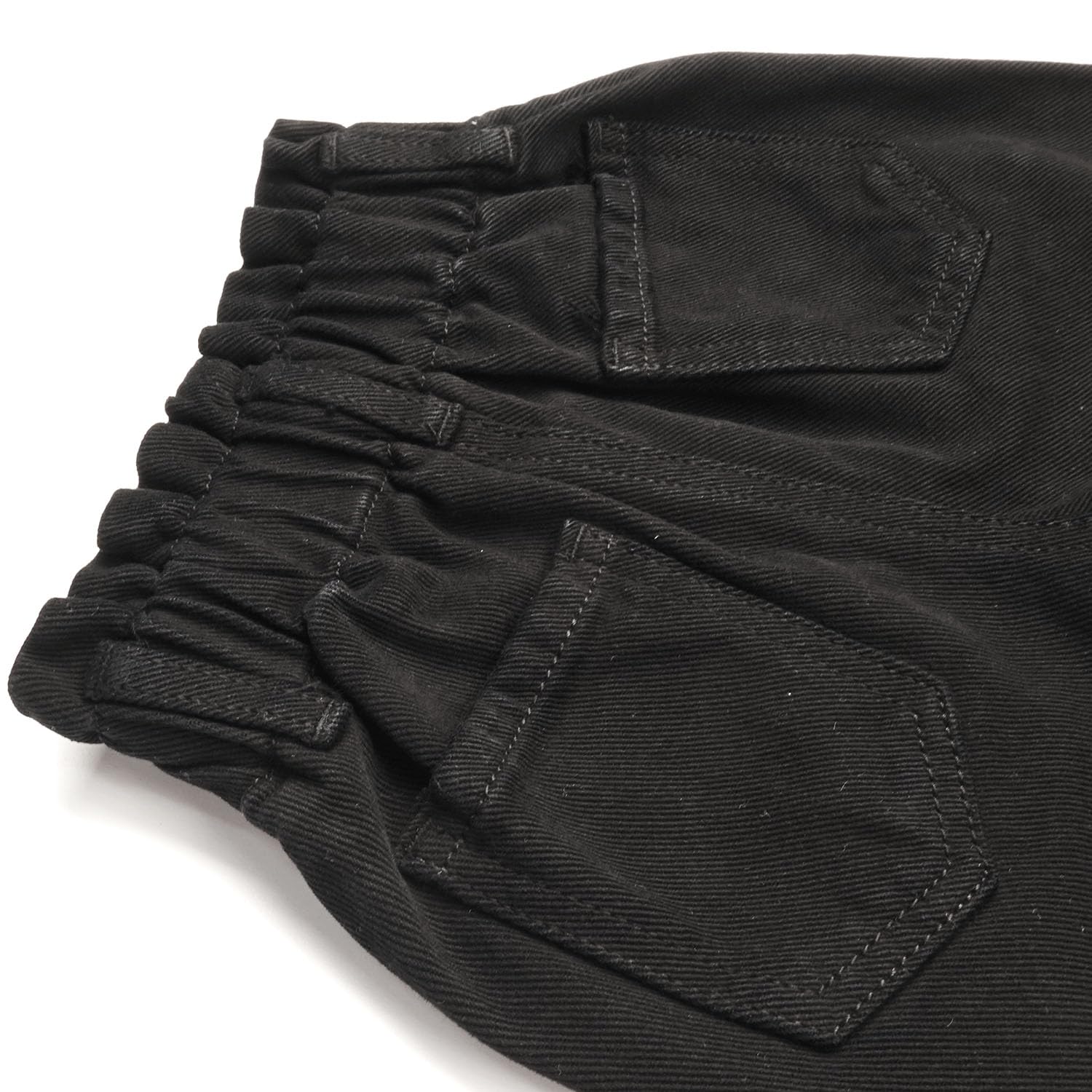 KIDSCOOL SPACE Jeans pour bébés Filles et garçons de 12 Mois à 5 Ans, Jeans avec Ceinture côtelée et Anneaux en D pour Petits Enfants