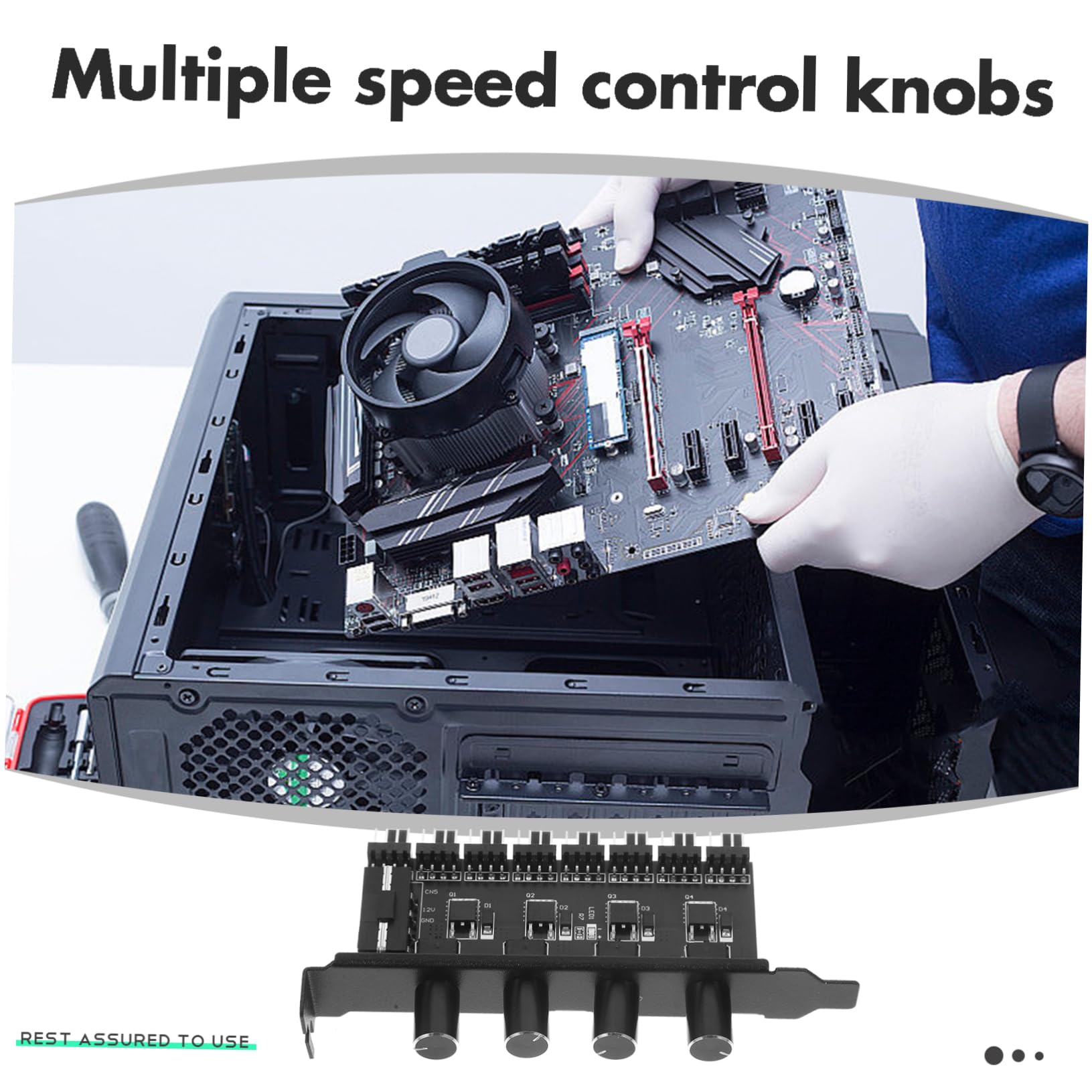 Gatuida 5stücke Fan Hub Pin Pc Lüfterverteilungsadapter Mit Stufenloser Geschwindigkeitsregelung Einfache Installation Und Präzise Luftstromkontrolle Für Optimale Kühlung Im Pc