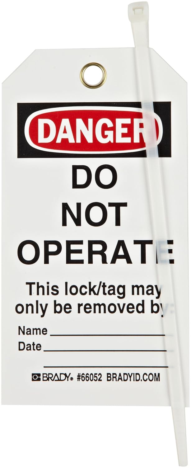 Brady English/Spanish "Danger - Do Not Operate" Tag, Polyester, 5-3/4" Height, 3" Width (Pack of 25)