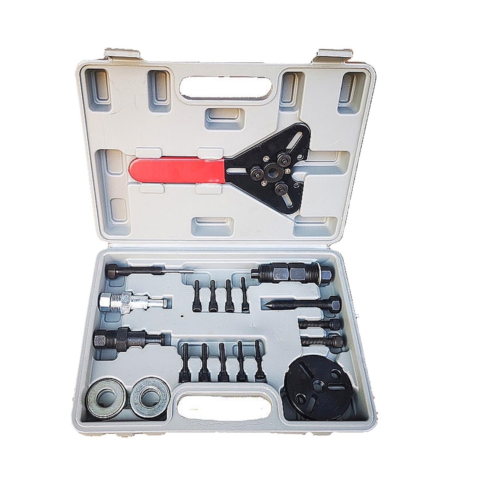 Kit di Attrezzi per Lo smontaggio della Frizione del compressore dell'Aria condizionata per Auto RV65F, estrattore a Ventosa con Chiave e Kit per la rimozione della Testa della Pompa.