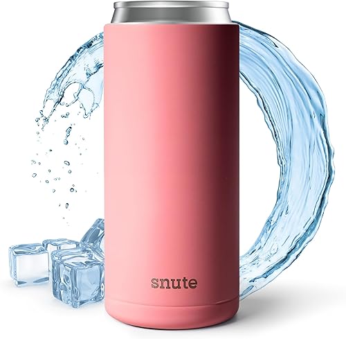 Enfriador de latas delgado 2 en 1 y vaso Enfriador de latas aislado de acero inoxidable para seltzer duro, cerveza, refrescos y bebidas