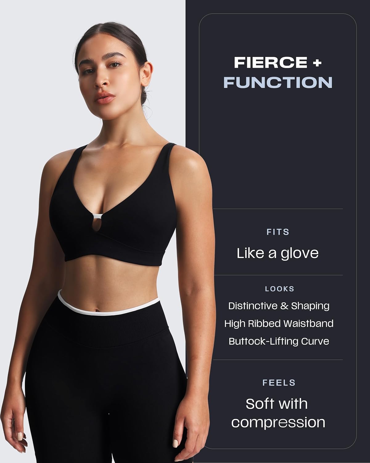 Aoxjox Women's Lexi Lined Seamless Workout Biker Shorts High Waisted Color Block Hidden Scrunch Athletic Yoga Short 5.5" - Image 2