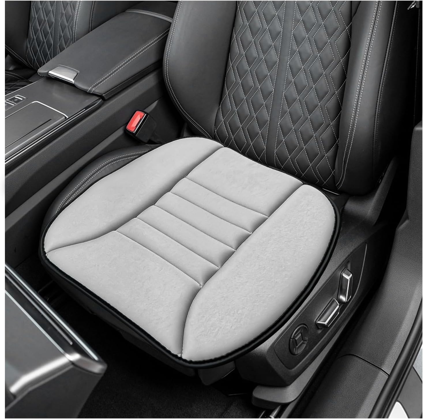 Car Seat Cushion Chair Cushions, Breathable Driver Seat Protector with 1.2" Thick Comfort Memory Foam, Non-Slip Pressure Relief Driver Seats Pillow for Vehicle Office Home (Black)