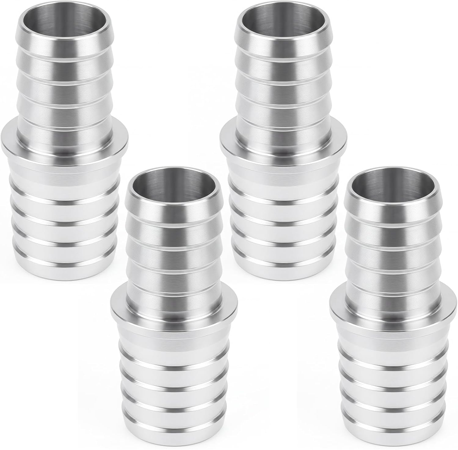 Hicarer 4 Pcs 1-1/2" to 1-1/2" Hose Barb Fittings Hose Barbed Coupler