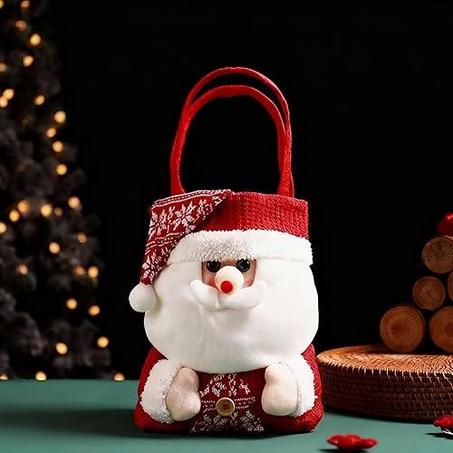 Bolsa de regalo para decoración de árbol de Navidad, Papá Noel, dulces de fiesta de Navidad y caja de regalo, chimenea y decoración del hogar