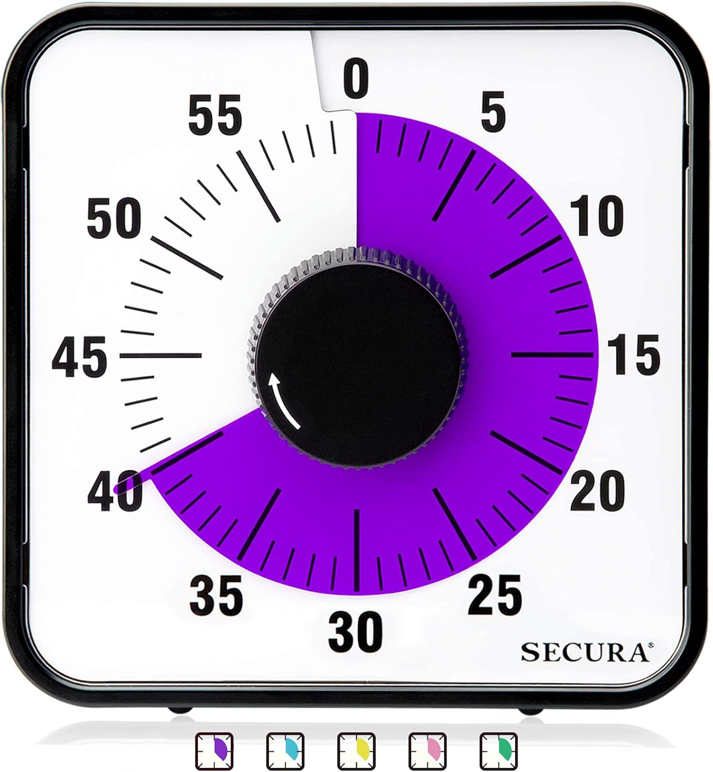 Amazon.com: Secura 60-Minute Visual Countdown Timer, 7.5-Inch Oversize ...