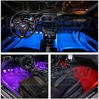 Vista 4 de LEDGlow Kit de iluminación de neón LED multicolor Bluetooth de 6 piezas para automóviles y camiones, aplicación para teléfonos inteligentes, crea
