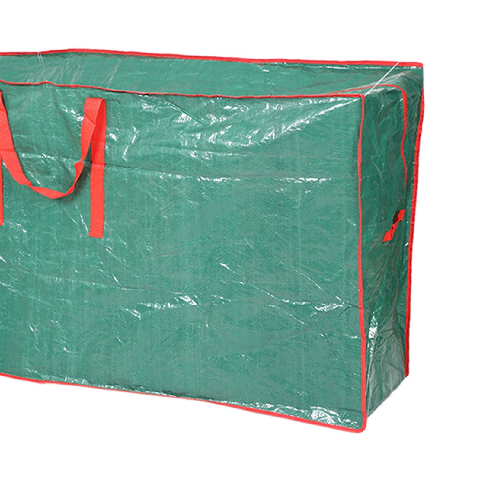 Set di 3 borse portaoggetti per albero di Natale con cerniera, organizer per alberi di Natale, ciondoli, vacanze, verde, grande, 165 x 38 x 75 cm