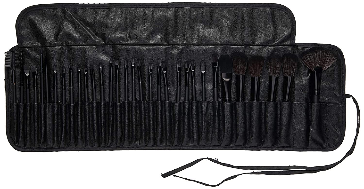 FitMe Professional 32 Pcs Makeup Brush Set for Foundation, Face Powder, Blush Blending Brushes, Cruelty-Free Synthetic Fiber Bristles with Leather Case (Handle May Vary)-picture-44