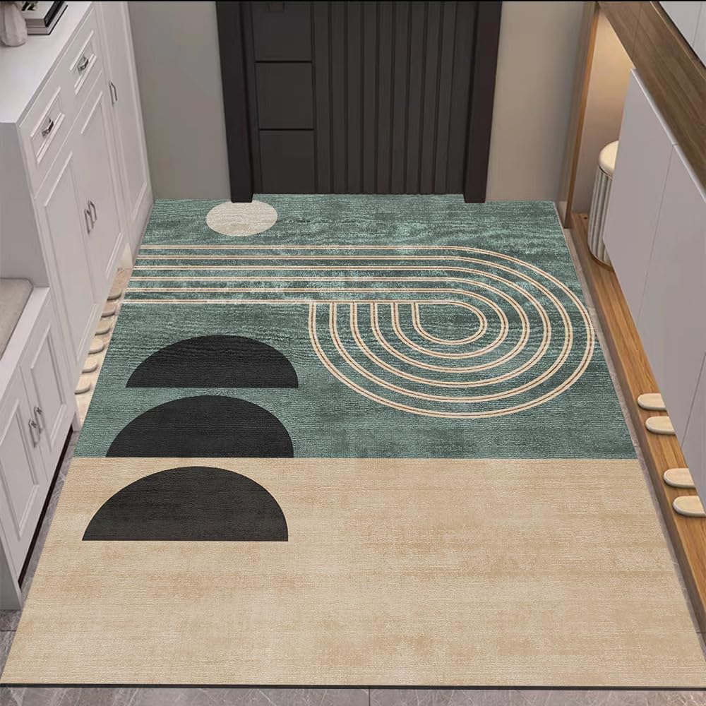 Tapis doux poils moyens antidérapant facile à nettoyer