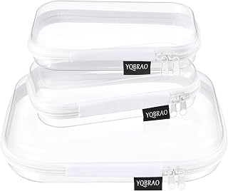 YQBRAO 3-Piece Clear Hard Shell Case Set