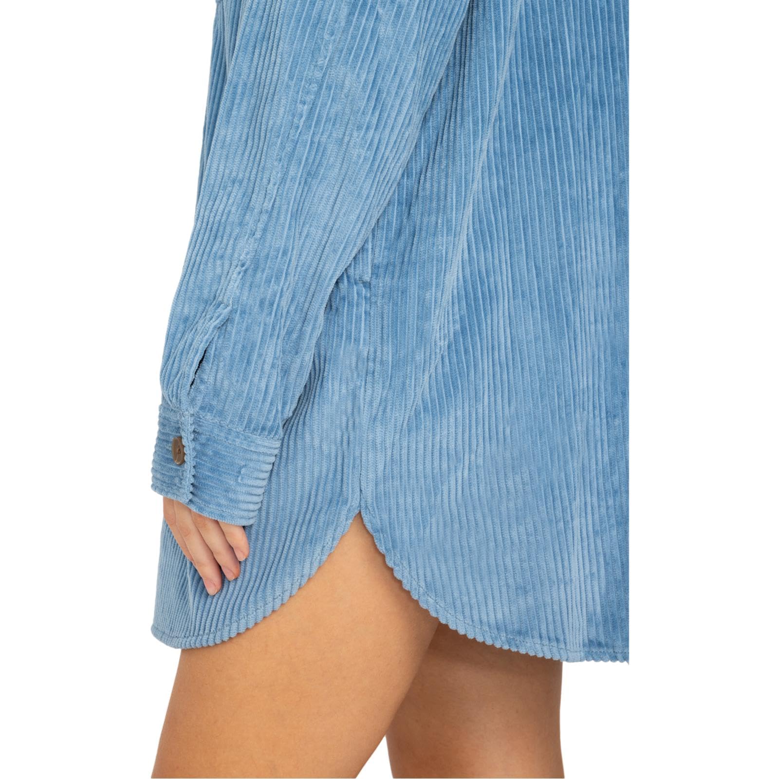 BILLABONG Robe chemise d'hiver à manches longues en velours côtelé pour femme