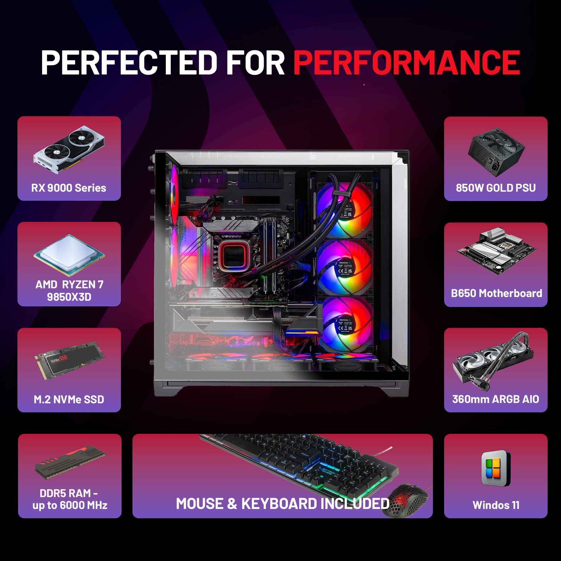 Amazon.com: Skytech Gaming O11 Vision Gaming PC, AMD Ryzen 7
