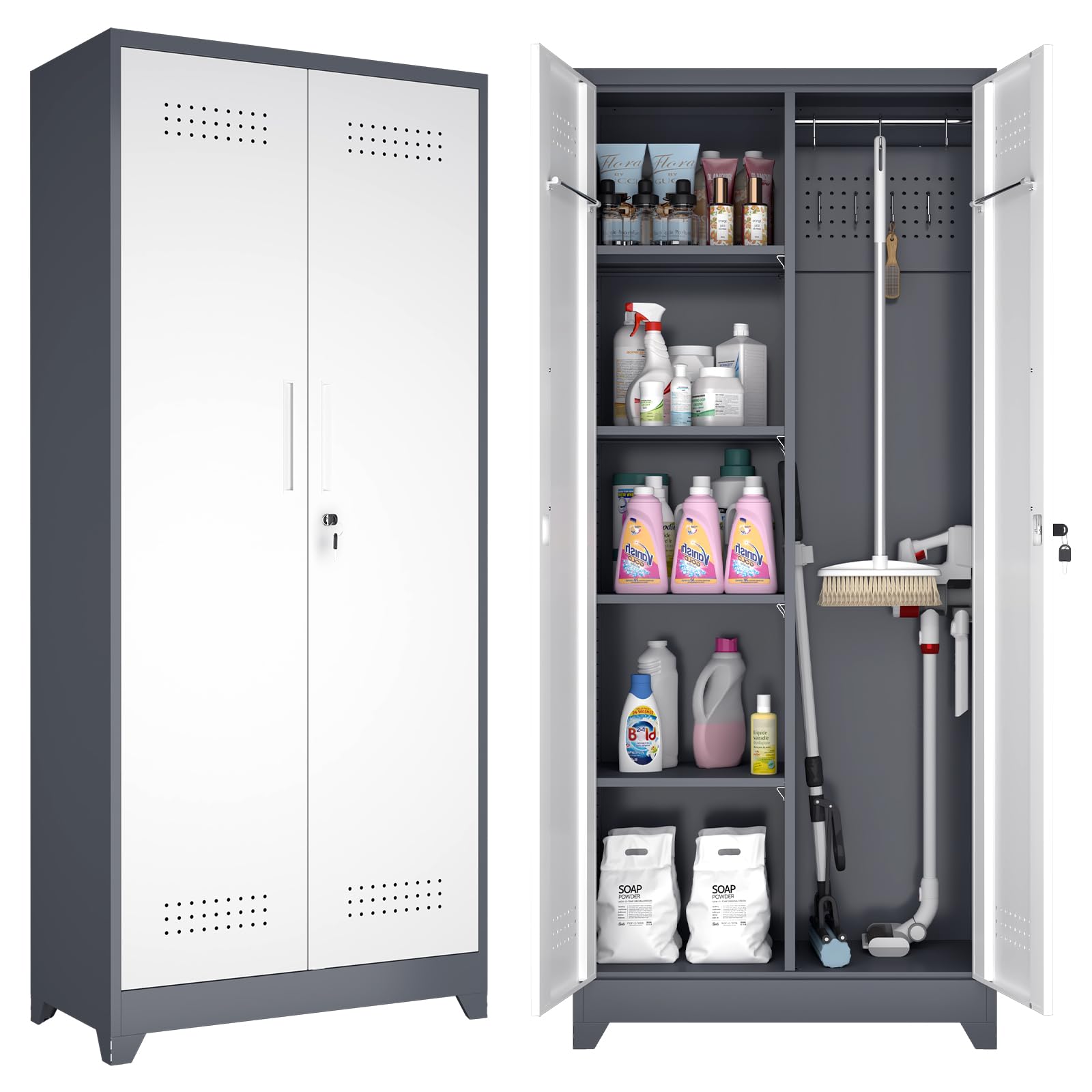 Amazon.com: GREATMEET Metal Garage Storage Cabinet, 73