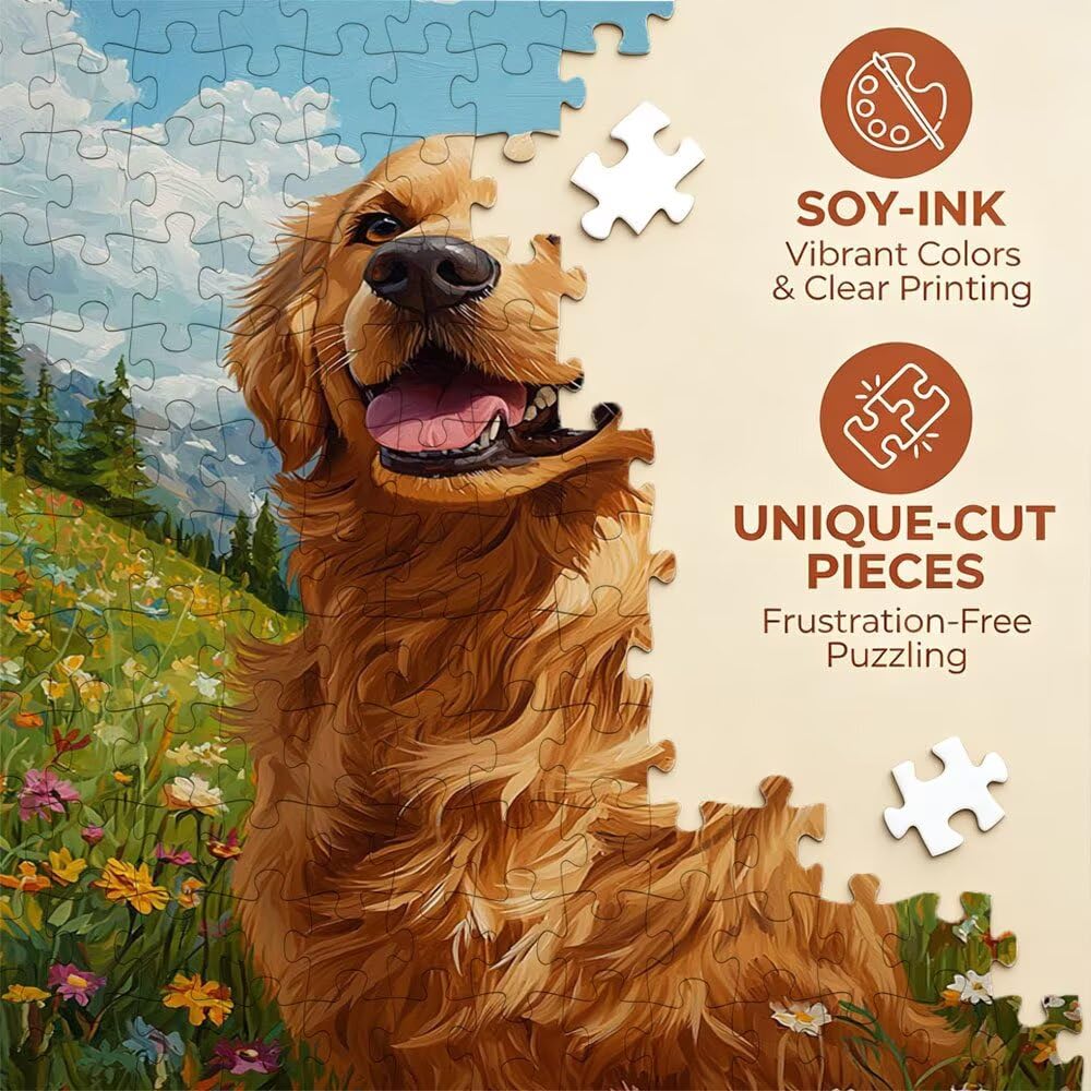 Puzzle 2000 sztuk, trawa pies puzzle dla dorosłych 2000, drewniane puzzle, klasyczne gry edukacyjne, niemożliwe wyzwanie, gry i zajęcia rodzinne, prezent kreatywności DX0YL1-133