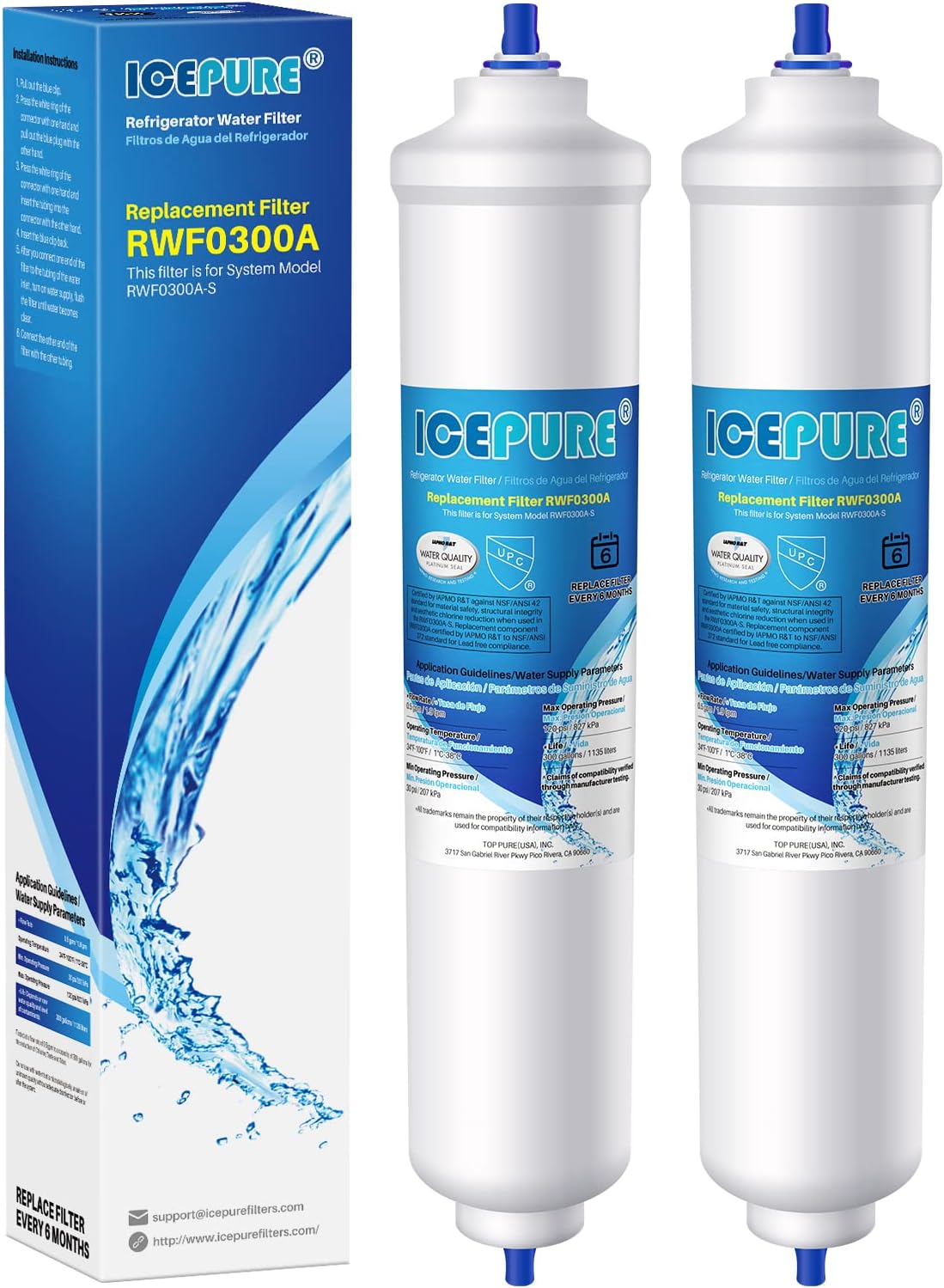 GE GXRTQR SmartWater Inline Filter Replacement Cartridge, 1