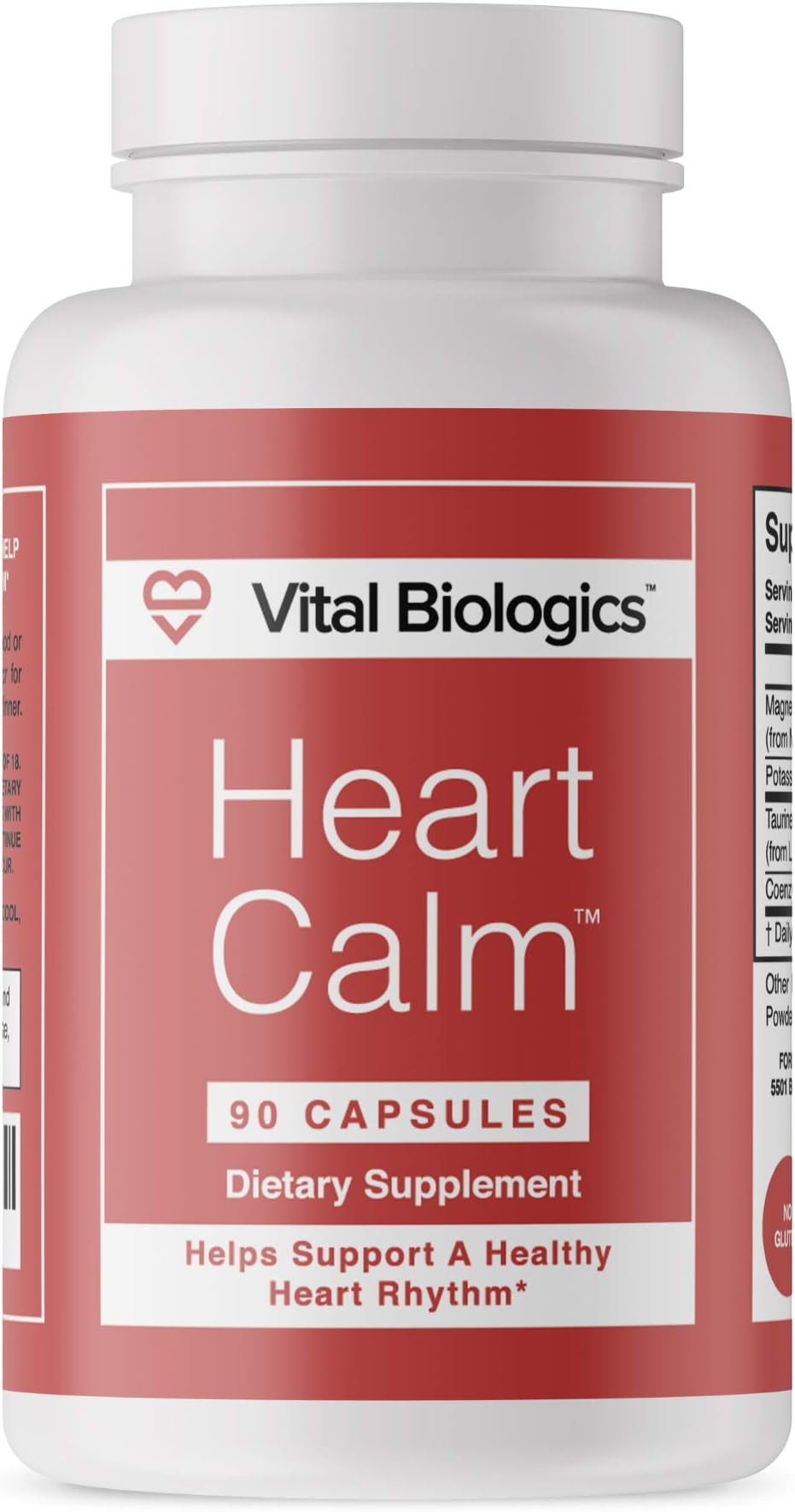 Heart Calm- Helps Support and Maintain a Healthy Heart Rhythm- A Natural, Fast-Acting Formula with Magnesium Taurate, Glycinate, Malate and More. 90 Capsules.