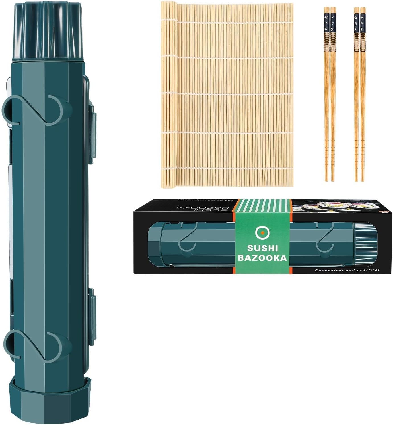4-częściowy zestaw foremek do sushi, forma do kulek ryżowych, wielofunkcyjna maszyna do sushi, nadaje się do samodzielnego wykonania bazooka, zestaw dla początkujących