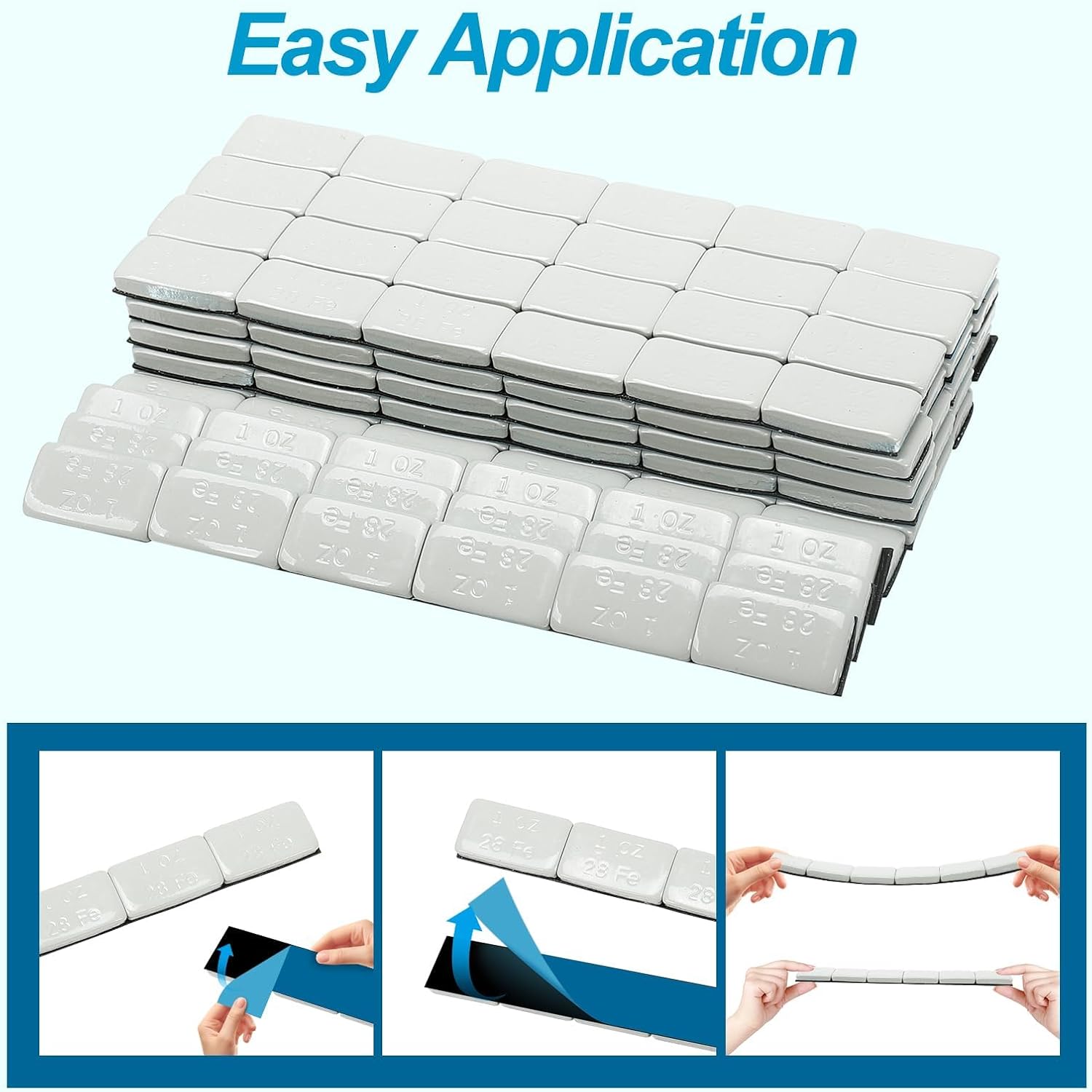 1/4 oz Grey Adhesive Stick On Wheel Weights (576 Pieces)