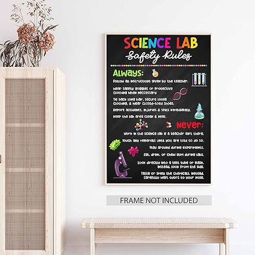 Miniatura 5 de Jinniee Science Lab Safety Rules Science Classroom Decorations Science Posters Classroom Decor for Teachers Elementary Middle School Science Lab