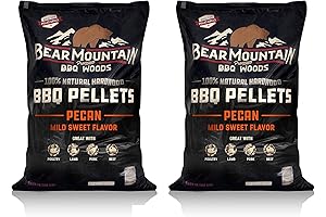 Bear Mountain BBQ 100% All Natural Hardwood Pecan Pellets for Enhanced Smoking Flavor