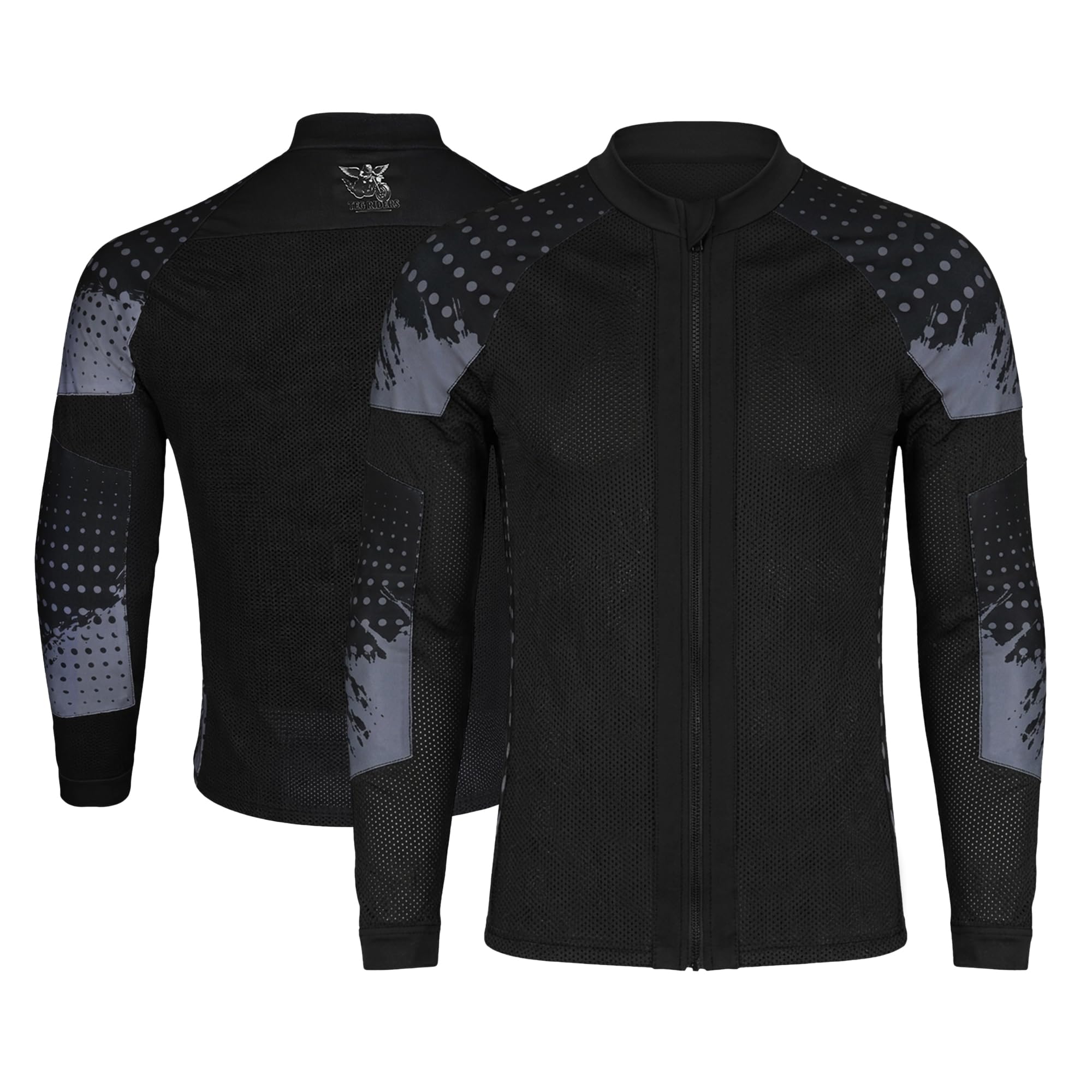 CE Level 2 Armored Mesh Motorcycle Shirt for Men – Lightweight Breathable Riding Jacket with Removable Armor