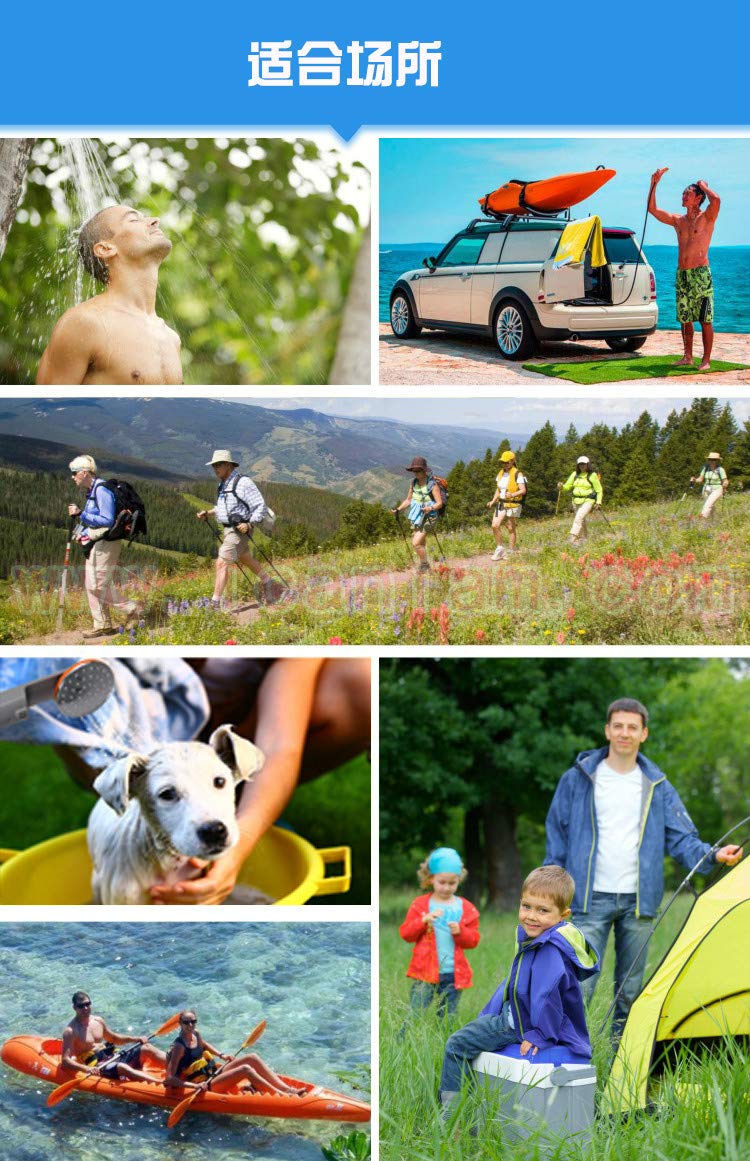 Zooma Douche de Camping en Plein air avec Pompe Submersible