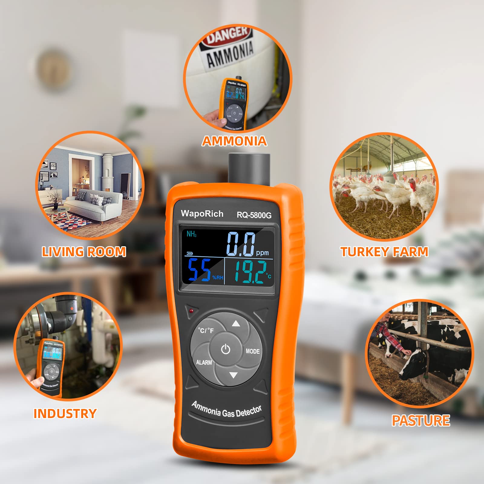 Amazon | 空気汚染測定器 アンモニアの測定 高精度 0〜100 PPM NH3