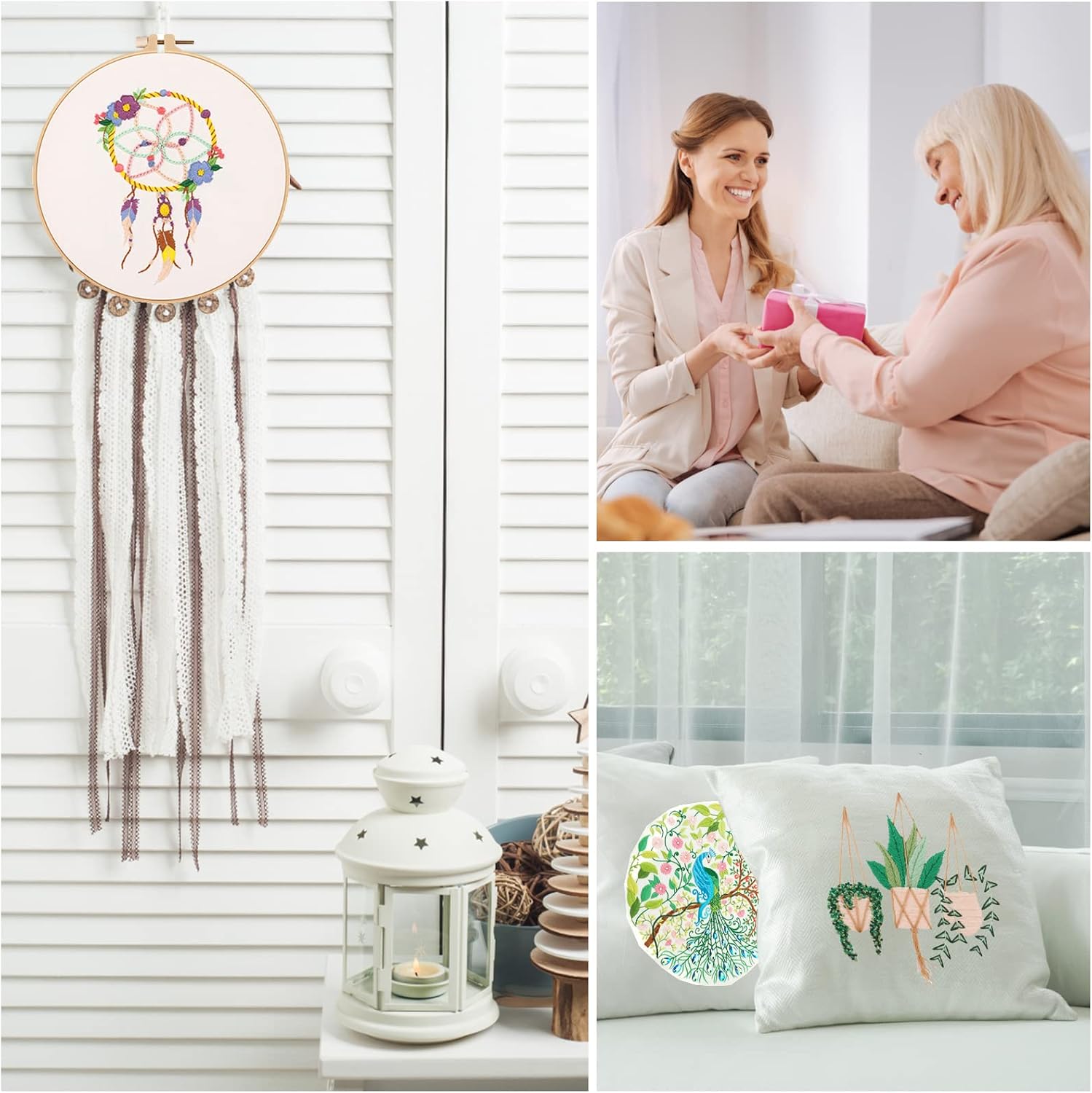 MUFEKUM Embroidery Kit for Beginners, Embroidery Starter Kit with Pattern and Instructions, Embroidery Hoop, Cloth, Threads, Scissors, Needles, Cross Stitch Kits Needlepoint Kits for Adults