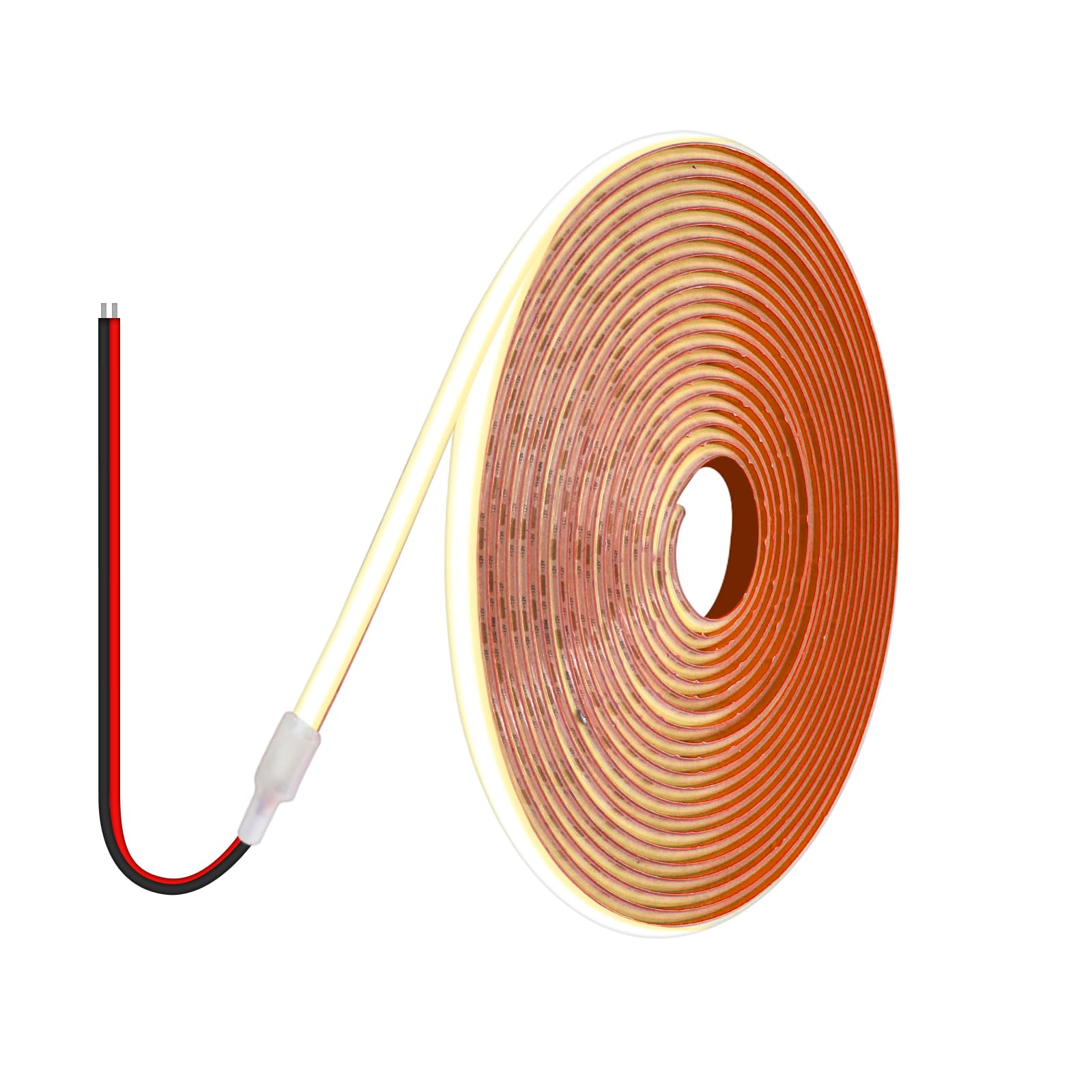 HEGEHE 12V COB LED Strip Light, 320 LEDs/m, IP68 Waterproof, Flexible LED Strip Light for Rooflight Living Room Kitchen Decoration (Warm White (3000-3500K), 4M)